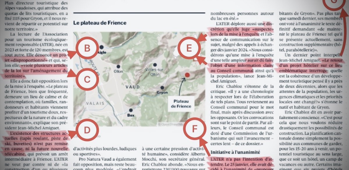 Démystifier l'article 24Heures : "Une initiative veut sanctuariser le bucolique plateau de Frience".